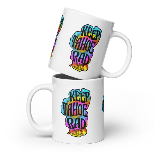 Keep Tahoe Rad White glossy mug
