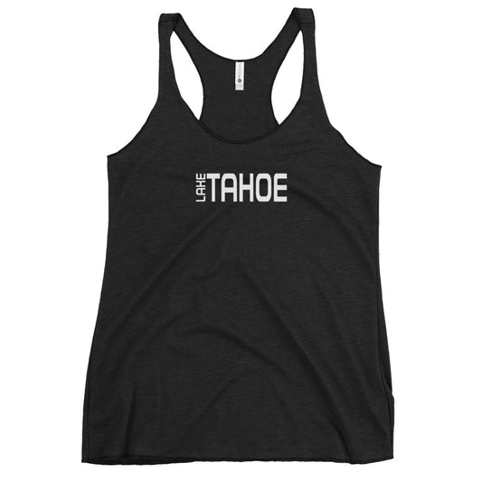 Lake Tahoe Bold Lettering Women's Racerback Tank - The Tahoe Life Brand
