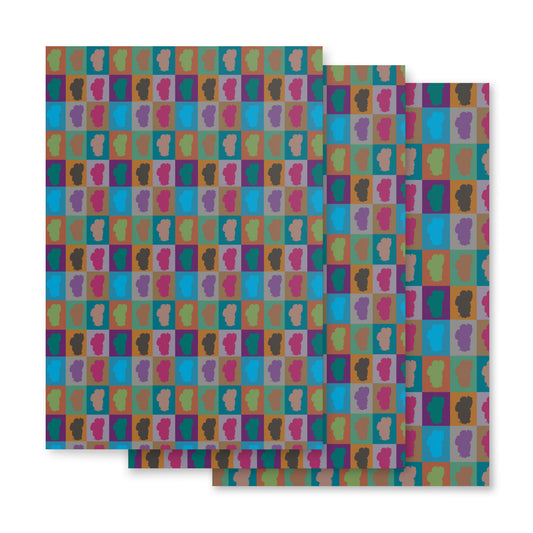 Tahoe Squares Wrapping paper sheets