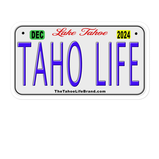 Tahoe Life License Plate Bubble-free stickers - The Tahoe Life Brand