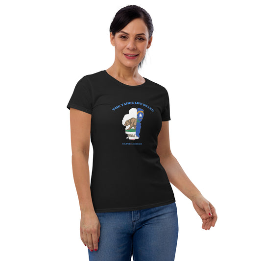 Flags In Tahoe Women's short sleeve t-shirt - The Tahoe Life Brand